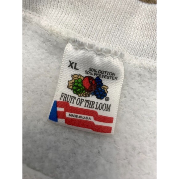 Vintage Duck Hunting Sweatshirt Mens XL Air Waves 1988 Print USA Made FOTL 80s - Picture 8 of 9